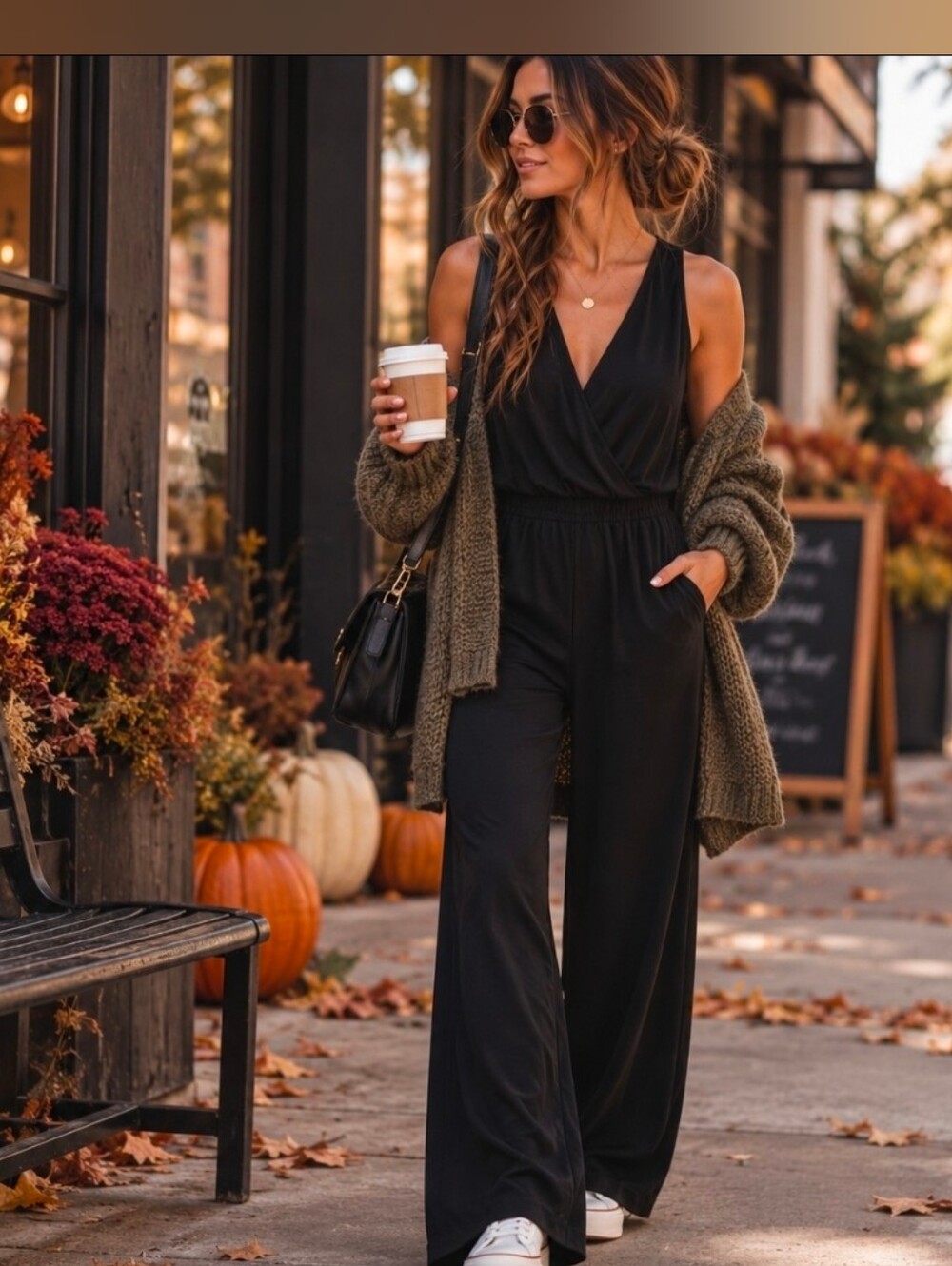 Young Fabulous & Broke Black Sleeveless Jumpsuit Surplice V Neck Racerback